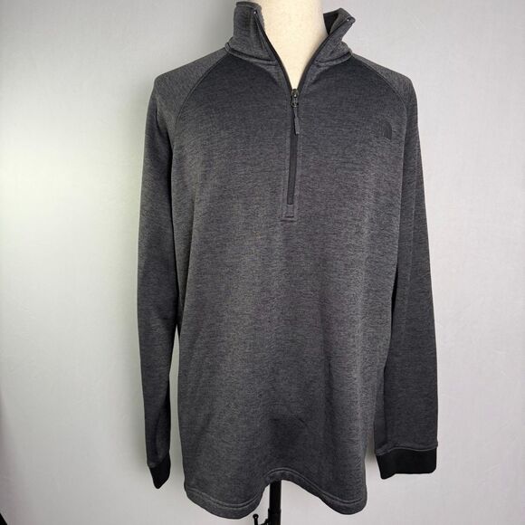 The North Face Men's Gray Quarter Zip Pullover Size XL Fleece Lined, Excellent! - Picture 1 of 13